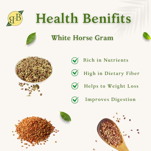 Image of B&B Organics White Horse Gram(5 kg) / Traditional Lentil /Vellai Kollu Paruppu