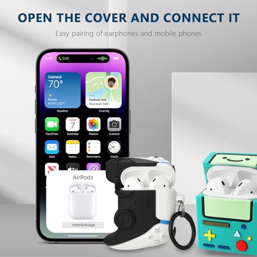 Image of [3Pack] Gedicht for Airpods 2nd Generation Case, Funny 3D Cartoon Game Console Controller Design Silicone Soft Cases for Airpods Case 2nd /1st Gen, with Keychain Kids Women Men for Airpods Case