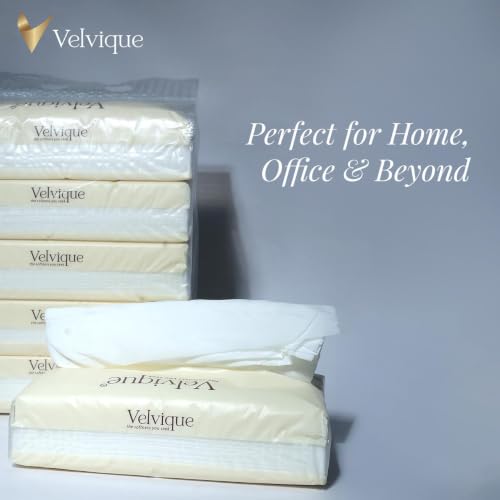 Image of Premium 2-Ply Facial Tissues, 100% Virgin Wood Pulp Pack of 10, 1000 pulls