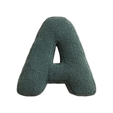 Altsuceser Letter Hugging Throw Pillows Soft Decorative 3D English Alphabet Pillows Cushion Nursery Decor for Sofa Living Room Decoration A Cover