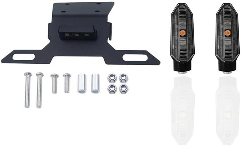 for Hon&da CBR-150R 2016-2022 CBR 150R CBR150R Sport Motorcycle Tail Tidy Mudguard Rear Support License Plate Frame Bracket with Light Motorcycle(Black)