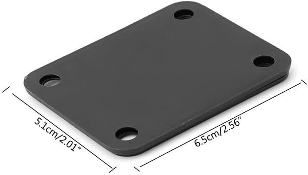 2pcs Black Electric Guitar Neck Plate with Screws Compatible for Strat Tele Style Electric Guitar Bass