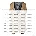 Cambkatl Men's Casual Business Suit Vests Slim Fit Classic Solid V-Neck Formal Dress Waistcoat Sleeveless Tuxedo Jackets