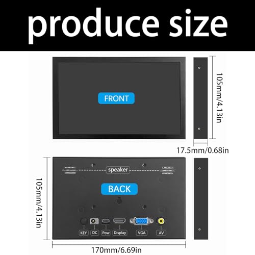 Monitor de 7 pulgadas transparente compatible con HDTV para solucionar espacio 3