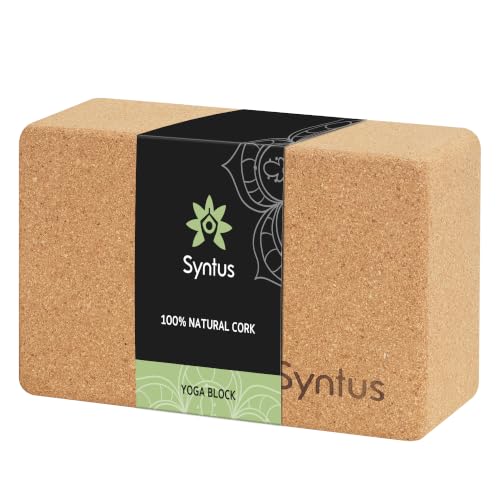 Syntus Yoga Block Natural Cork 964 inches Yoga Accessories for Yoga General Fitness Pilates and Stretching