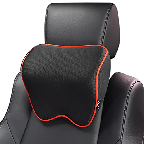 Crofy 2 Pack Car Neck Pillow, Softness Car Headrest Pillow For Driving With Adjustable Strap, 100% Memory Foam And Breathable Removable Cover, Comfortable Ergonomic Design (Red Side Rope) #TOP7
