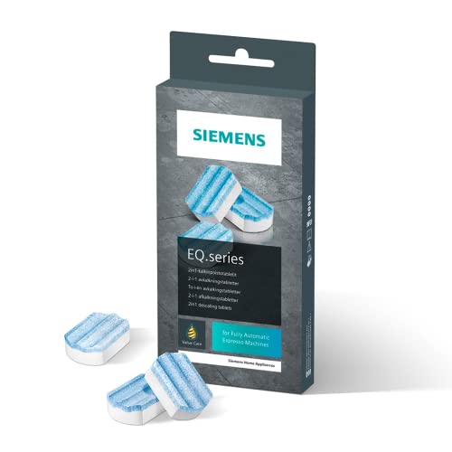 Siemens TZ80002B Descaling Tablets EQ Bean to Cup Coffee Machines, Plastic, White