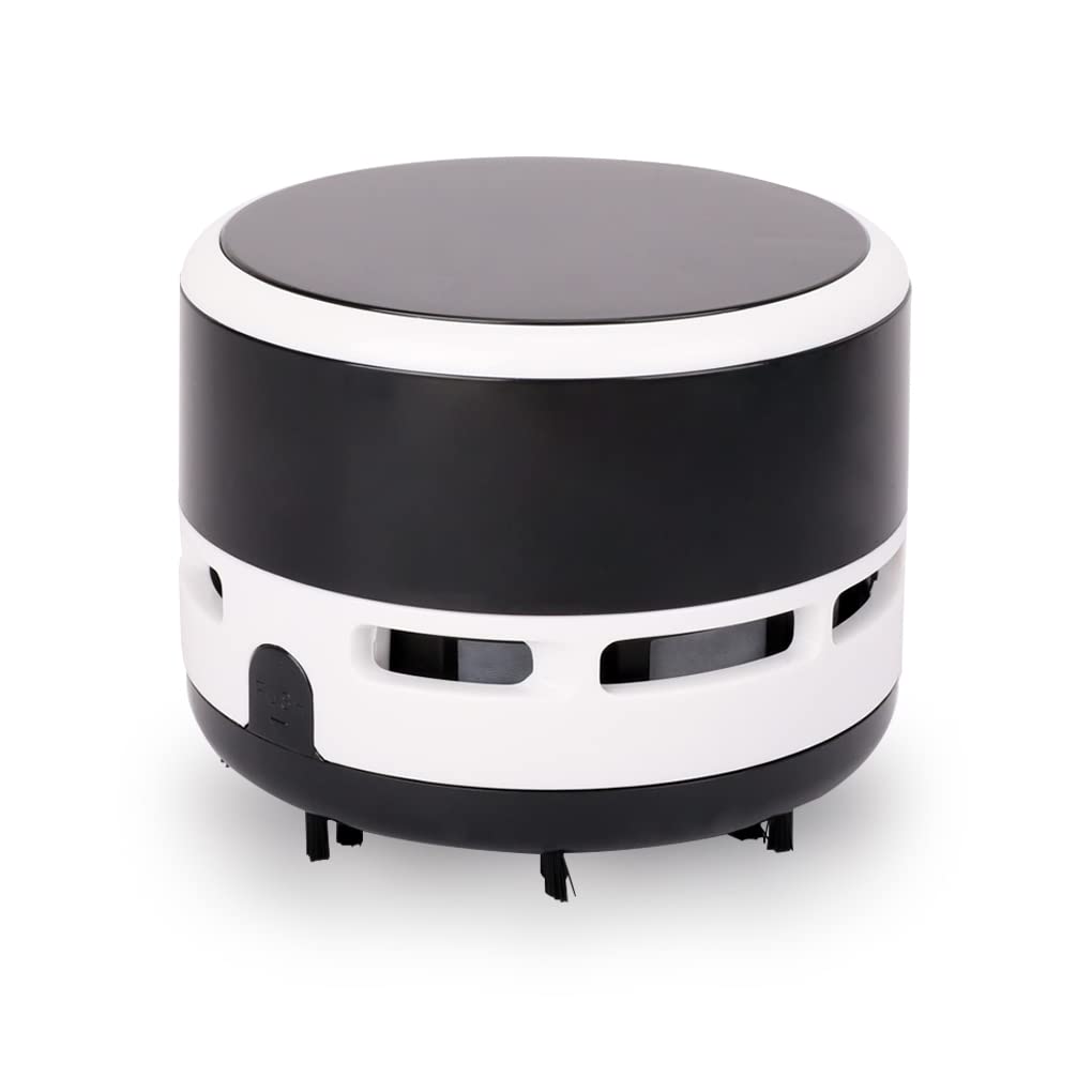 FineInno Mini Vacuum Cleaner Portable Desktop Sweeper Handheld Cordless Multifunction Cleaning for Home Office Car (Black) (Type 1 Black)