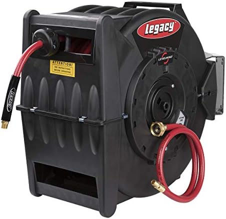 Levelwind Retractable Air Hose Reel, 3/8" x 50' - L8305