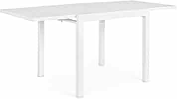 Tavolo Da Giardino Allungabile HILL - Alluminio, L160/240xP90xH75 Cm, Bianco - Foto 5