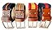 LEGADO Cinturon hombre y pulsera bandera España, cinturon elastico con cuero marron,...