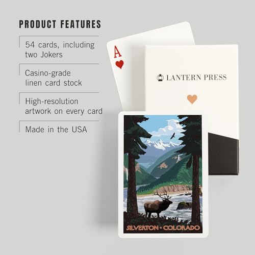 Baraja de Poker Silverton Colorado Elk 52 Cartas miniatura 3
