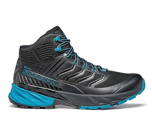 Scarpa Men's Rush Mid Gtx Waterproof Gore-Tex Shoes For Hiking And Trail Running - Black/Ottanio - 9.5-10 #TOP27