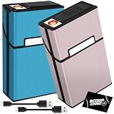 roygra Cigarette Case (2 Pack), Rechargeable Lighter and USB Charging Cable