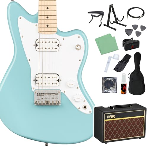 Squier by Fender Mini Jazzmaster HH エレキギター初心者14点セット 【VOXアンプ付き】 Daphne Blue ジャズマスター ミニサイズ スクワイヤー/スクワイア