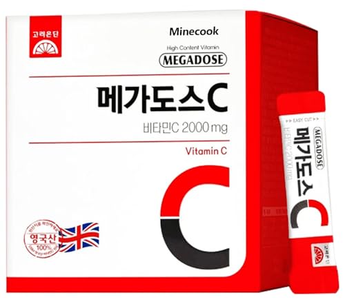 Korean Megadose C 2000mg 100 Individual Stick Packs 7.05 oz (200g)