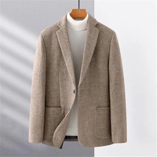 Men’S Cashmere Single Breasted Blazer Jacket with Regular Length Long Sleeve for Business Casual Wool Coat2