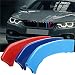 WYT-Fan 3PCS Grille Insert Trims Stripe pour B-M-W 1 Series 2017-2020, 9 Grilles, Inserts Kidney Grill Covers 3D M Decor Stickers
