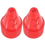 TEMPNAP 20 Stück Leichte Rote Markierungshütchen aus Pe ohne Grate Kleine für Fußball und Rollschuhtraining als Hindernisse und Übungshilfen