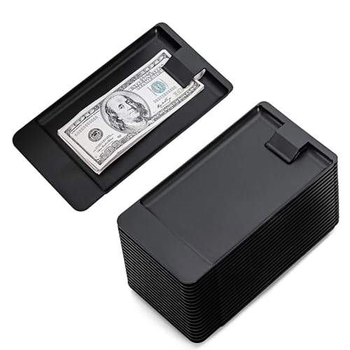 25 Pcs Black Check Holders Plastic Tip Trays Check Presenters Restaurant Check Presenters,Check Tip Trays Waitress,for Bars,Hotels, Dining,Catering Business