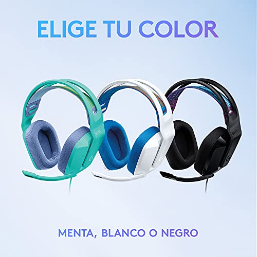 Miniatura 8 de Logitech G335 Auriculares Con Cable Para Gaming, Micrófono Volteable, Jack De 3.5mm, Almohadillas De Espuma Viscoelástica, Compatible Con Pc, Playstation, Xbox, Nintendo Switch - Blanco