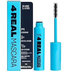 Babe Original 4 Real Mascara Black for Volume, Length, and Lift in Eyelashes, Defined & Flutterly Look, Vegan & Cruelty-Free, 8.5g