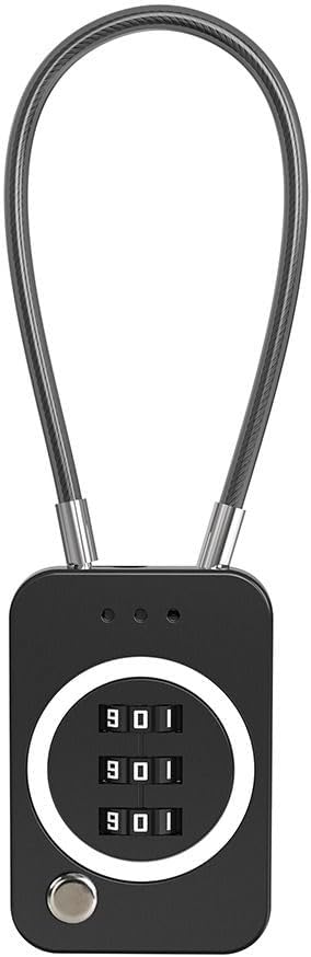 Dormitory Cabinet Lock Tai Chi Creative Padlock Luggage Combination Lock Portable Zinc Alloy Security Coded(Black)