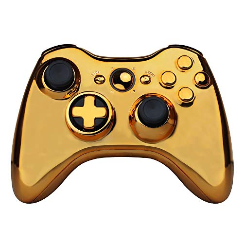 Ostent Full Controller Shell Case Housing For Microsoft Xbox 360 Wireless Controller Color Gold #TOP1