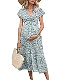 umstandsmode linz DESIGN---V-Ausschnitt und Rüschen, damit Frauen während der Schwangerschaft schön aussehen.