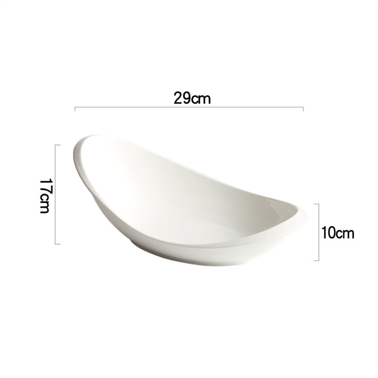 zastawa stołowa Owalny talerz obiadowy Premium Feeling w białym kształcie Hotelowa restauracja Zastawa stołowa Kreatywny biały talerz ceramiczny zestaw zastawy stołowej(11.5 inch)