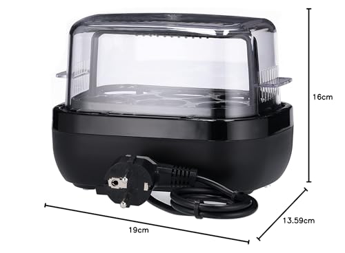 Foto von SEVERIN Eierkocher für 6 Eier mit elektronischer Kochzeitüberwachung, inkl. Messbecher mit Eierstecher, Eier Kocher für ideale Härtestufe, schwarz, 420 W, EK 3166