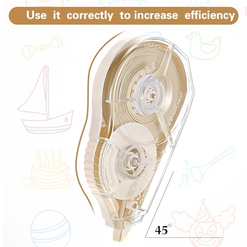 Zonon 4 Pieces Correction Tape, 100 Feet Long Cream Color Corrective Tape by Zonon - Used condition - Image 3