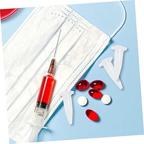 Ultechnovo 500Pcs Centrifuge Tube Clear Container With Lid Conical Tube Test Centrifuge Tube Containers With Lids Experiment Tube Vials Tubes With Attached Lids Ultracentrifuge Tubes #TOP5