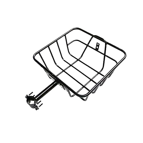 Rear Bike Basket Bicycle Cargo Rack Portable Storage Large Capacity Cycling Rack Outdoor Folding Bicycle Camping Black 12.60x11.