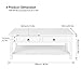 HOMECHO Coffee Table with Drawers - 42.5