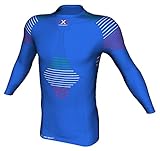 EVACUATION von Schweiß X-Bionic Junior Invent UW Shirt Long SL Funktionsunterwäsche Multisport, Unisex Kinder, Kinder, Junior Invent Uw Shirt Long_Sl, Blue Italy, 8/9 anni