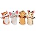 Melissa & Doug Zoo Friends Hand Puppets (Set of 4) - Elephant, Giraffe, Tiger, and Monkey