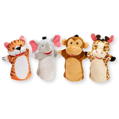Marionnettes peluche Zoo Friends théâtre enfant et peluches animaux