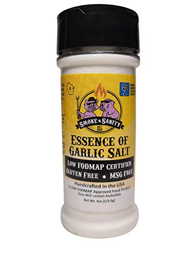 Certified Low FODMAP Smoke n Sanity Essence of Garlic Salt - No Onion Added