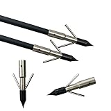 ZSHJGJR 6/12pcs Bogenfischen Pfeilspitzen Bowfishing Broadhead Fisch Pfeil Jagdspitzen für Bogenfischen Edelstahlspitze 280 Grains Bogen Angeln Jagdspitzen (12)