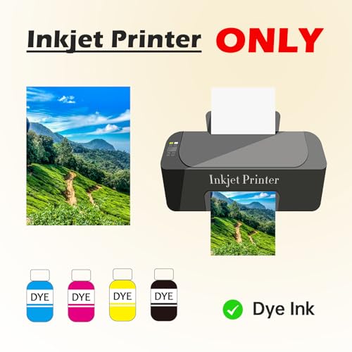 FANTAC Papel de impressora a jato de tinta fino brilhante para bolsa de chips DIY e brochura impress