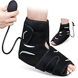 RENEO Compression Ankle Ice Pack Wrap for Swelling, Ice Pack for Ankle Compression Brace for Sprained Ankle, Hot Cold Gel Packs Reusable for Achilles Tendonitis and Plantar Fasciitis