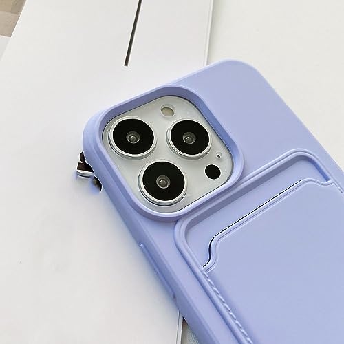 Coque silicone iPhone 13 Pro Max avec fente carte pour des sorties légères