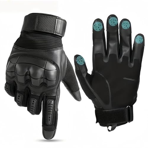 Ruck and Recon Tactical Gloves - Kevlar Tactical Gloves by Ryck & Recon for Men, All Palm Touch Screen, -20°f to 120°f Weatherproof & Knuckle Guard Design, for Any Mission(Black,Small)