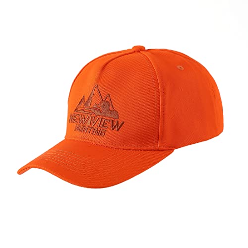 New View Blaze Orange Hunting Vest And Logo Hat Set, Polyester Safety Vest For Hunters With Pockets #TOP7