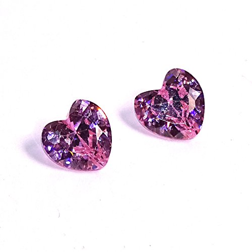 Zircon américain rose 6.40 cts taillé en cœur AAA pour création de bijoux raffinés