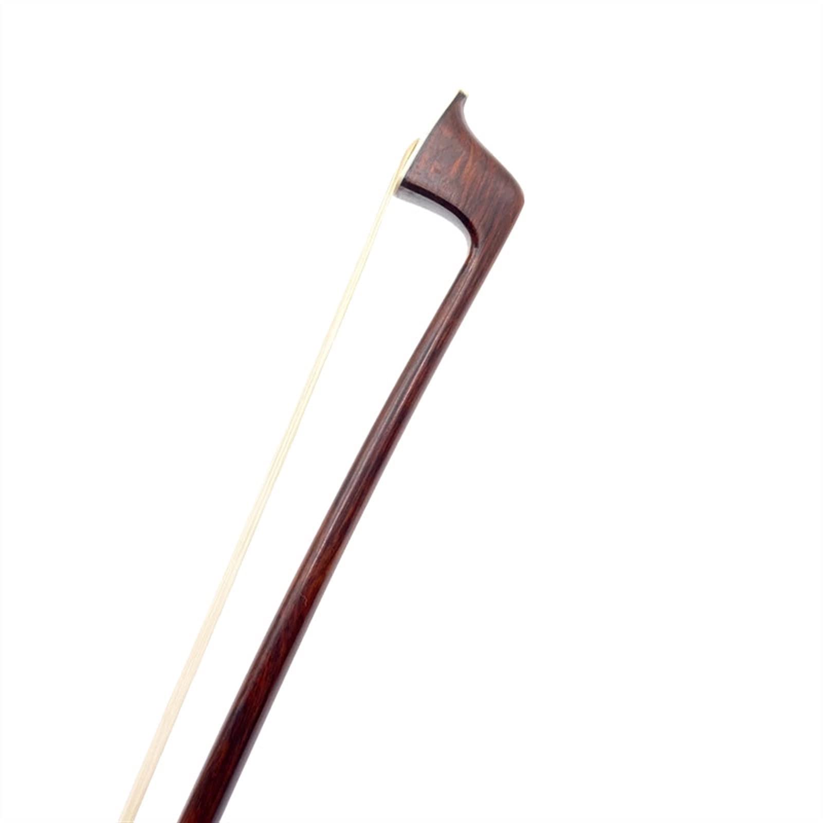 TSTS 1pcs Snakewood Letterwood Viola Bow Siberia White Horsehair Horsetail Letterwood Rana Fiocco Professionale Violino