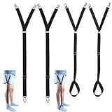 AHANDMAKER 2 Paar Hemdhalter Für Herren Verstellbare Elastische Hemdenhalter Weiche Und Glatte Hemdhalter Für Militär Polizei Und Berufstätige