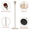 Relota Set di 3 Porta Candele da Tavolo 33/28/22cm, Portacandele Oro in Metallo, Candelabro Moderno, Natalizio Candelabri, Candeliere per Matrimoni, Compleanni, Natale, Cena a Lume di Candela #4