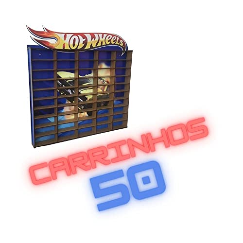 Estante porta carrinhos mdf adesivado 50 carrinhos novidade